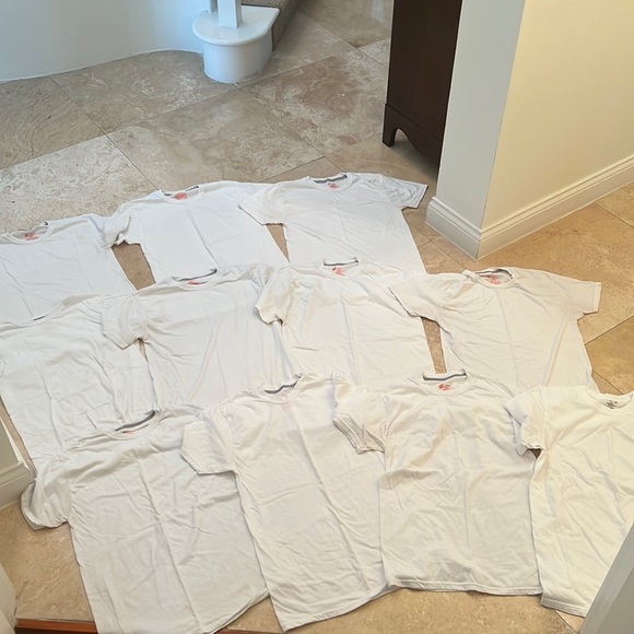 Hanes Underwear & Socks Bundle Of Mens White Undershirts Size
